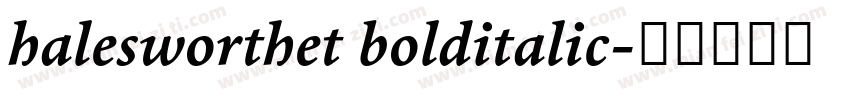 halesworthet bolditalic字体转换